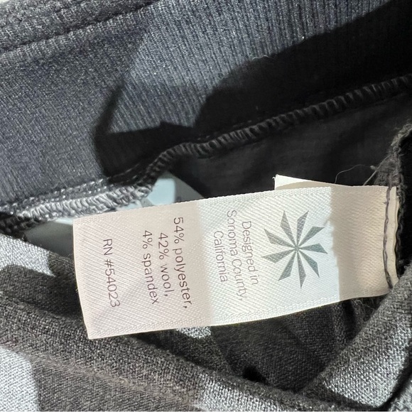 Athleta Women's Size 2 Gray Jogger Yoga Slacks Wool Blend Zip Fly Elastic Waist - Picture 8 of 9